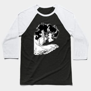 (B/W) In The Dark Of The Night Baseball T-Shirt